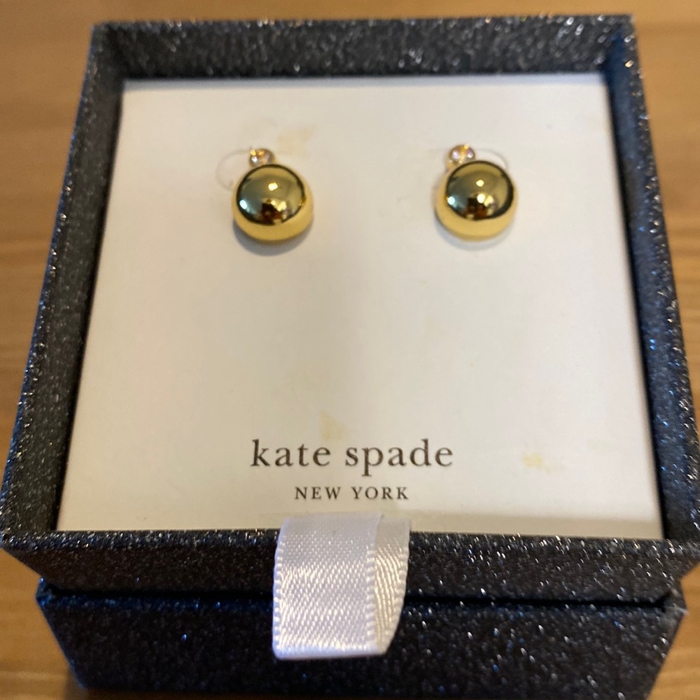 NWT Kate Spade Gold Color Stud Earrings